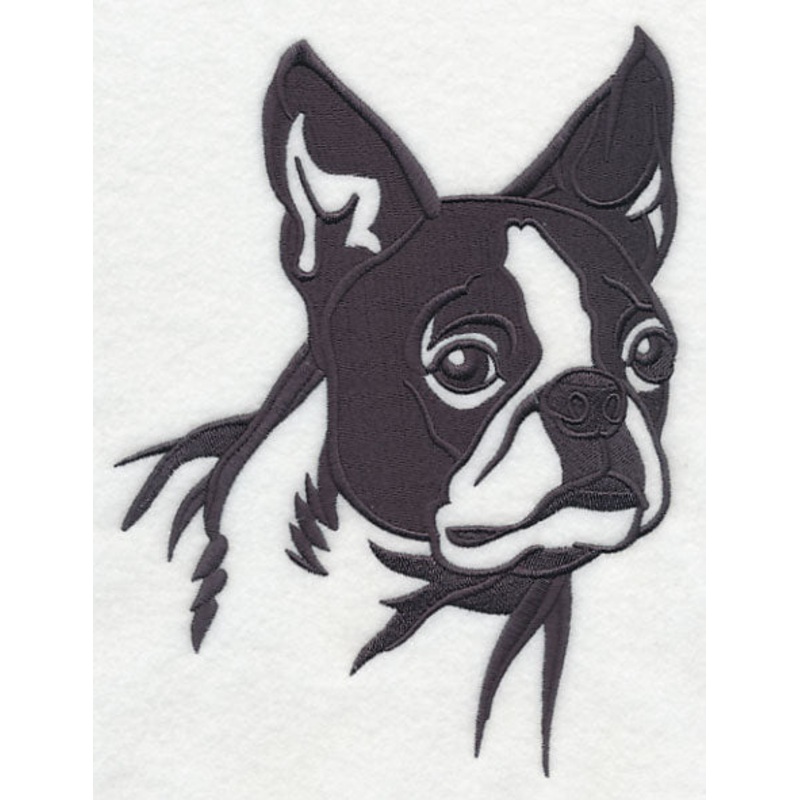 Boston Terrier Silhouette|7.75″ x 5.86″ / 196.81mm x 148.77mm|6.4″ x 4.84″ / 162.52mm x 122.86mm|3.86″ x 2.92″ / 97.92mm x 74.17mm|All Sizes