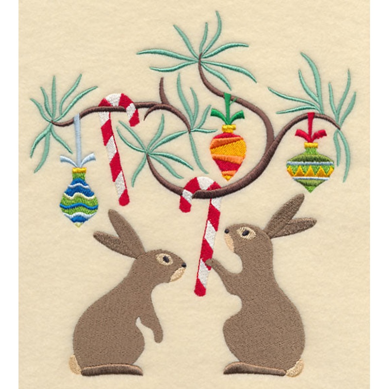 Deck the Halls with Christmas Rabbits