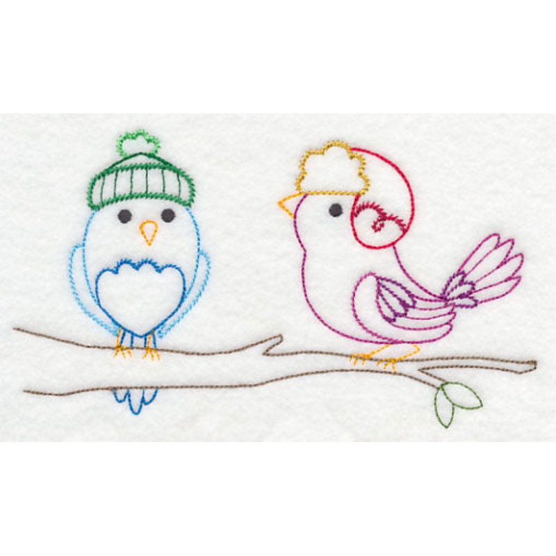 Weathering the Winter Birds 1 (Vintage)