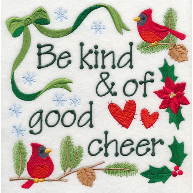 Be Kind and of Good Cheer|7.81″ x 7.8″ / 198.3mm x 198.03mm|6.92″ x 6.91″ / 175.78mm x 175.54mm|5.87″ x 5.86″ / 149.03mm x 148.88mm|4.81″ x 4.81″ / 122.23mm x 122.16mm|3.86″ x 3.86″ / 98.14mm x 98.08mm|All Sizes