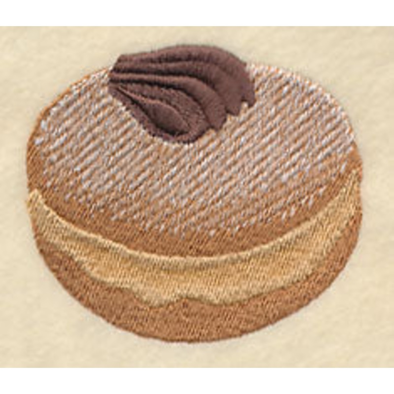 Chocolate-Filled Doughnut|2.53″ x 2.8″ / 64.33mm x 71.01mm|1.68″ x 1.85″ / 42.69mm x 46.97mm|All Sizes