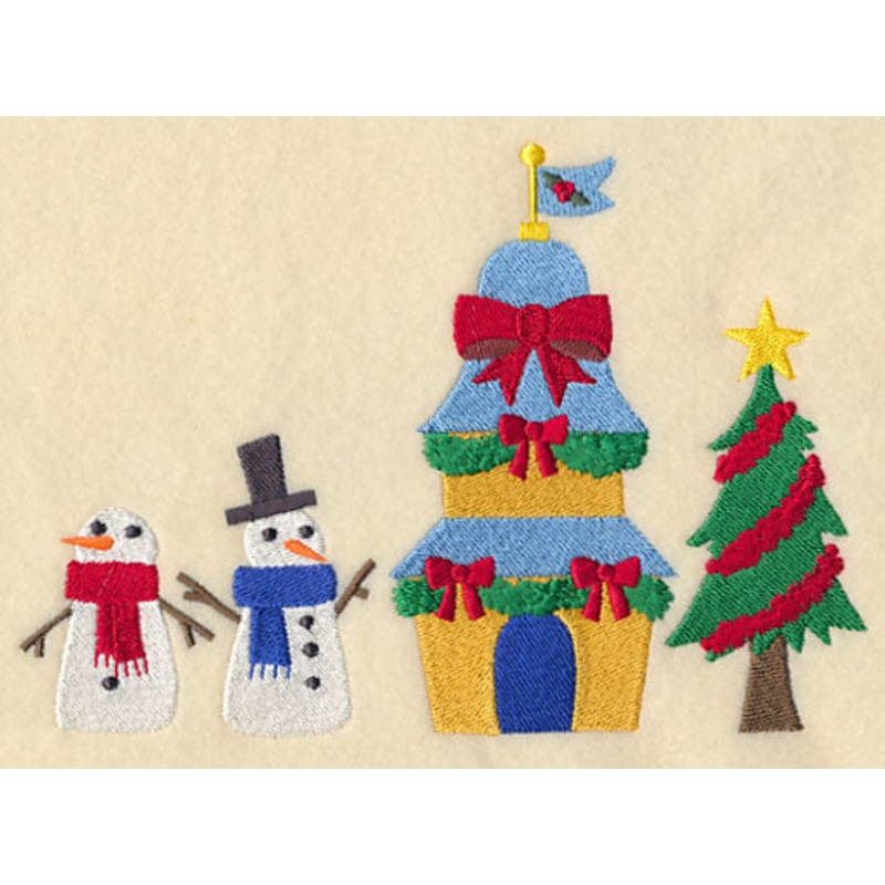 Cozy Christmas Village Bow Shop