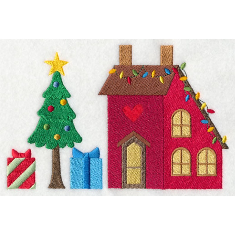 Cozy Christmas Village Gift Wrapping