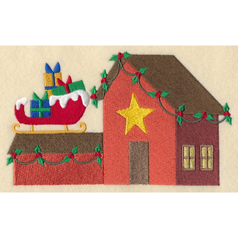 Cozy Christmas Village Sleigh Shop