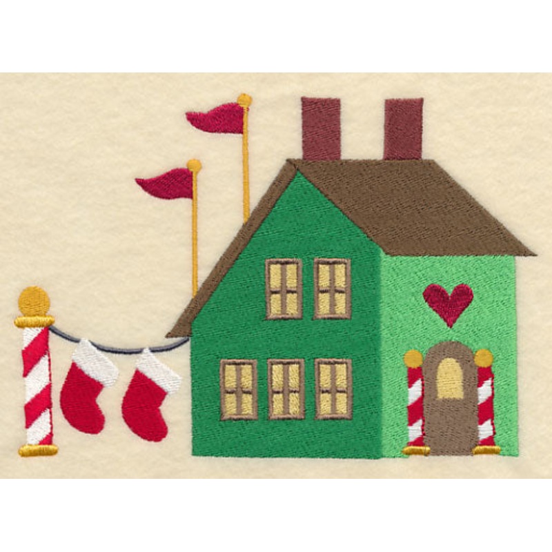 Cozy Christmas Village Stocking Shop