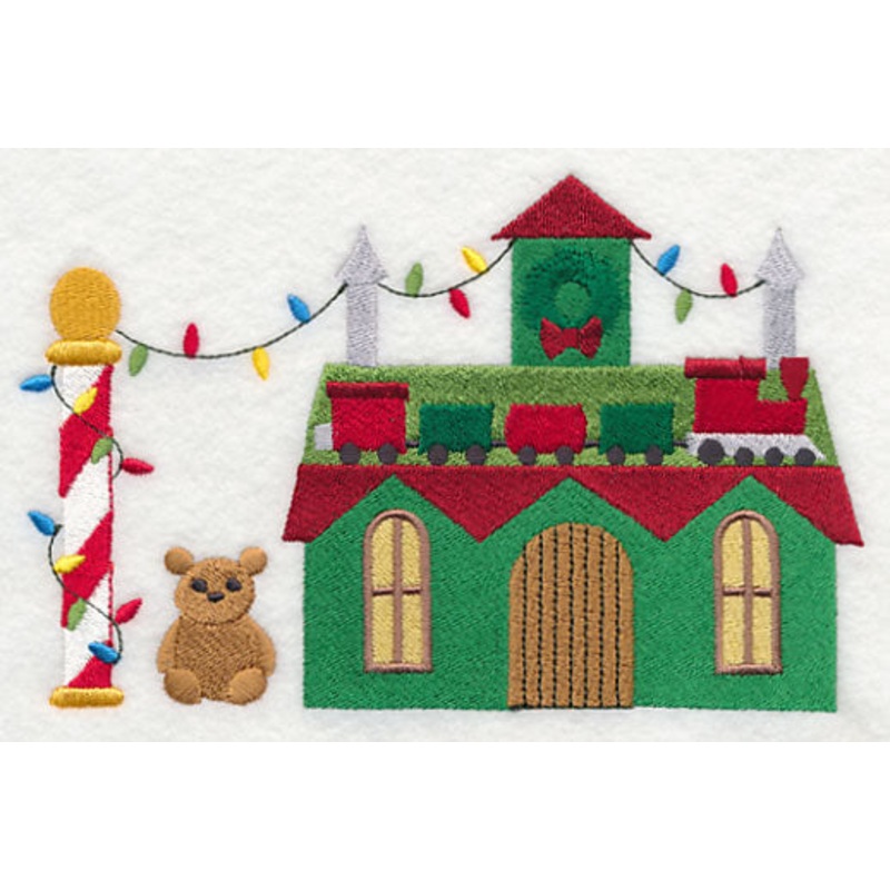 Cozy Christmas Village Toy Factory