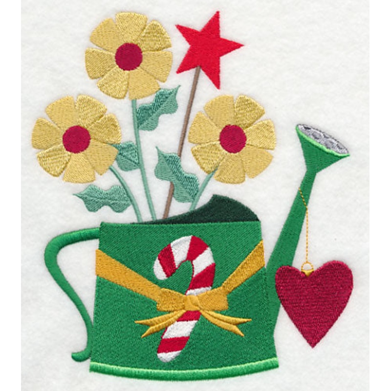 Cozy Christmas Watering Can with Heart