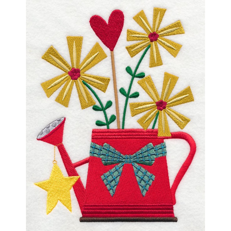 Cozy Christmas Watering Can with Star