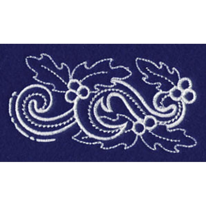 White Christmas Holly Border|1.89″ x 3.86″ / 48.12mm x 98.13mm