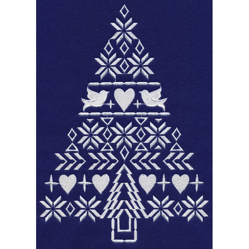 White Christmas Nordic Tree of Peace