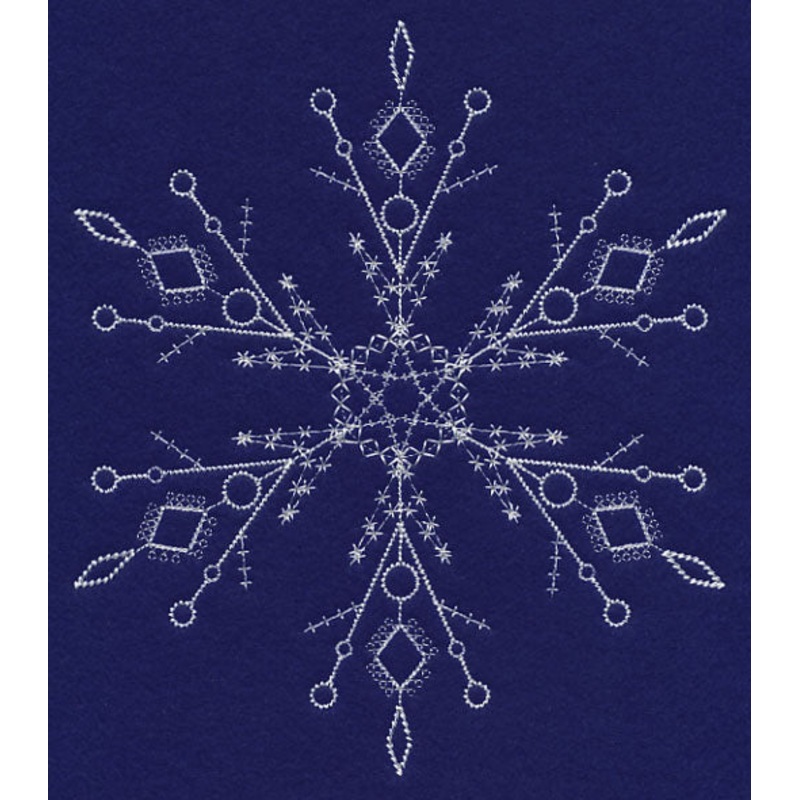 White Christmas Snowflake Glisten
