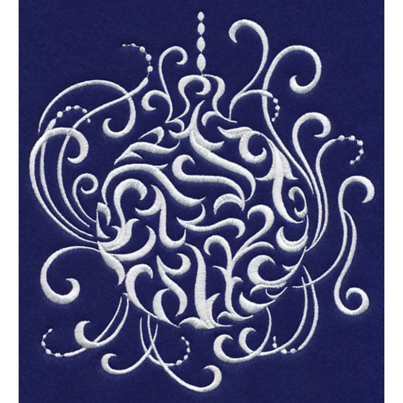 White Christmas Whimsical Ornament