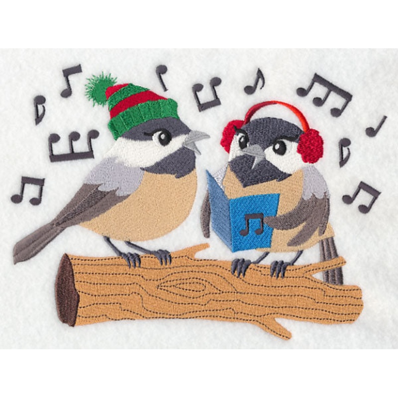 Caroling Christmas Chickadees|5.79″ x 7.83″ / 147.13mm x 198.79mm|4.85″ x 6.55″ / 123.24mm x 166.43mm|All Sizes
