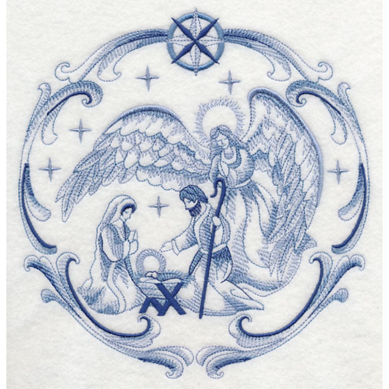 Delft Blue Nativity Angel|7.8″ x 7.43″ / 198.09mm x 188.61mm|7.26″ x 6.91″ / 184.31mm x 175.52mm|6.17″ x 5.88″ / 156.81mm x 149.38mm|5.1″ x 4.86″ / 129.55mm x 123.46mm|All Sizes