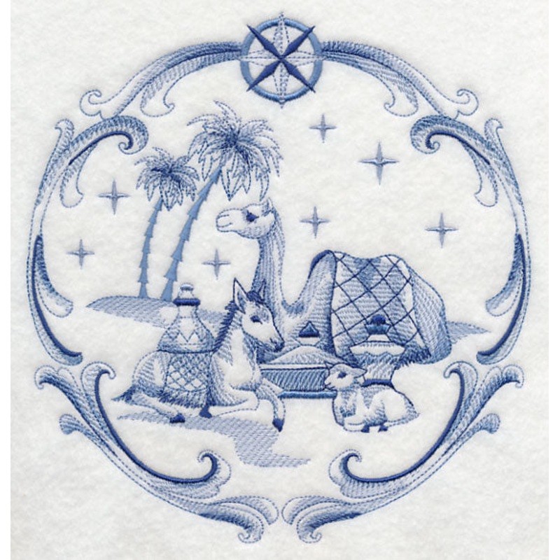 Delft Blue Nativity Animals|7.8″ x 7.43″ / 198.09mm x 188.61mm|7.26″ x 6.91″ / 184.31mm x 175.52mm|6.17″ x 5.88″ / 156.81mm x 149.38mm|5.1″ x 4.86″ / 129.55mm x 123.46mm|All Sizes