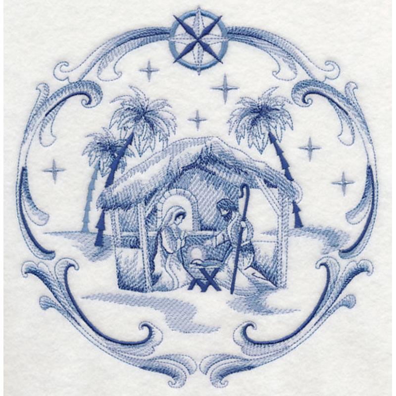 Delft Blue Nativity Holy Family