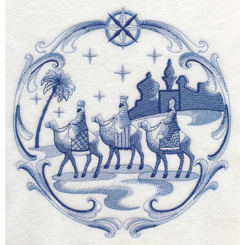 Delft Blue Nativity Three Kings