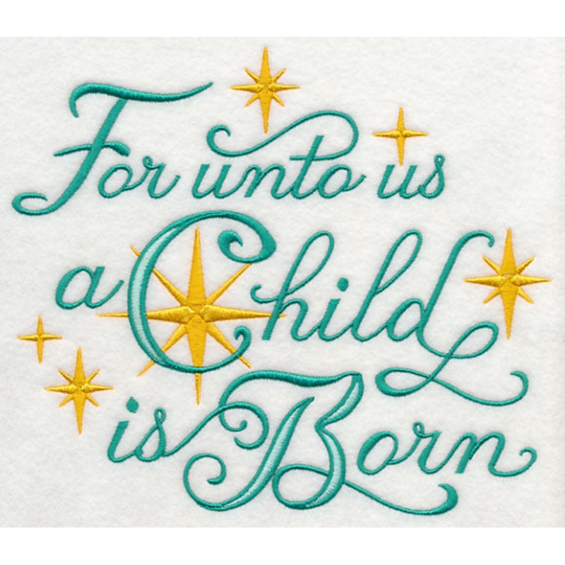For Unto Us a Child is Born|6.73″ x 7.81″ / 170.97mm x 198.33mm|5.86″ x 6.8″ / 148.84mm x 172.64mm|4.86″ x 5.64″ / 123.44mm x 143.18mm|All Sizes