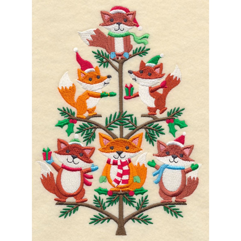 Foxy Christmas Tree|7.8″ x 5.78″ / 198.23mm x 146.85mm|6.52″ x 4.82″ / 165.63mm x 122.54mm|All Sizes