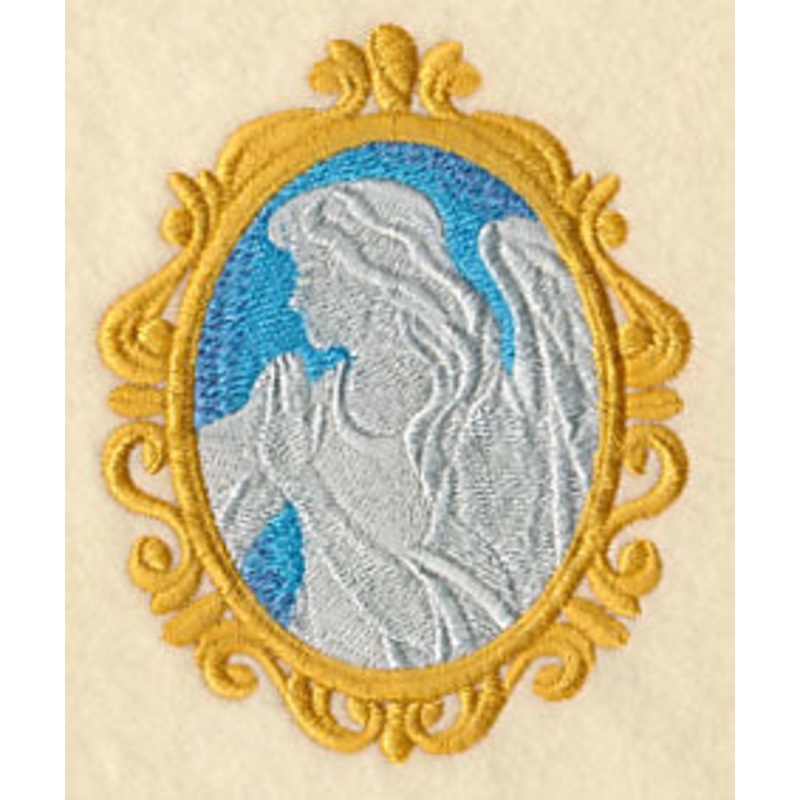 Victorian Christmas Cameo with Angel