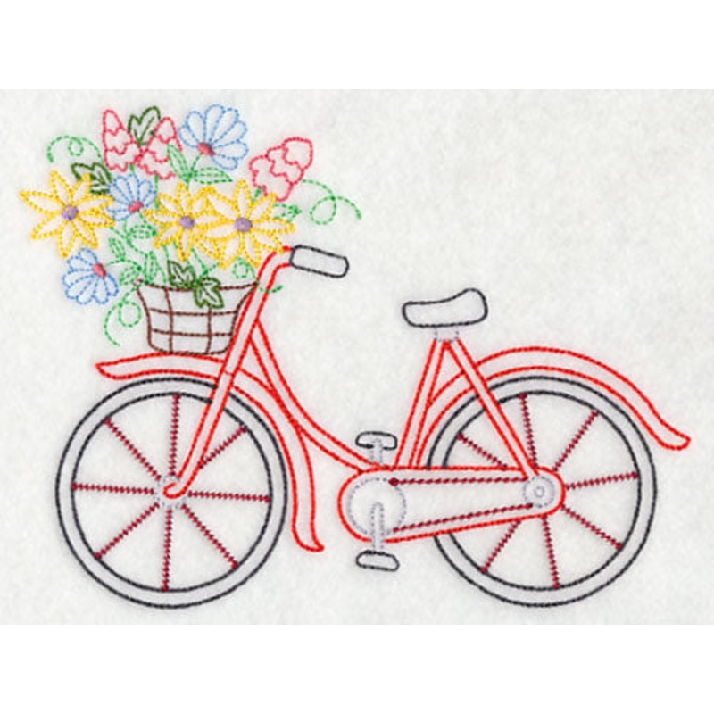 Bicycle in Bloom (Vintage)|4.86″ x 6.4″ / 123.47mm x 162.52mm|3.69″ x 4.86″ / 93.82mm x 123.55mm|2.93″ x 3.86″ / 74.51mm x 98.03mm|All Sizes