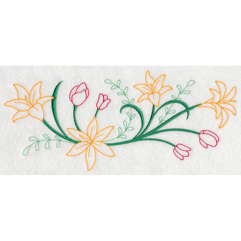 Blooming April Border (Vintage)