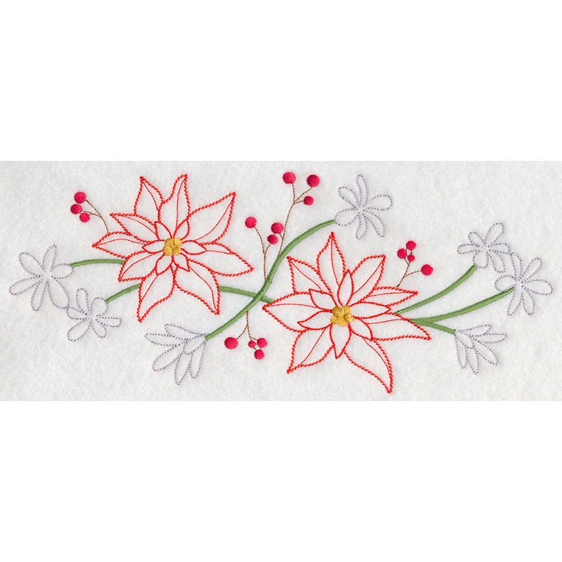 Blooming December Border (Vintage)