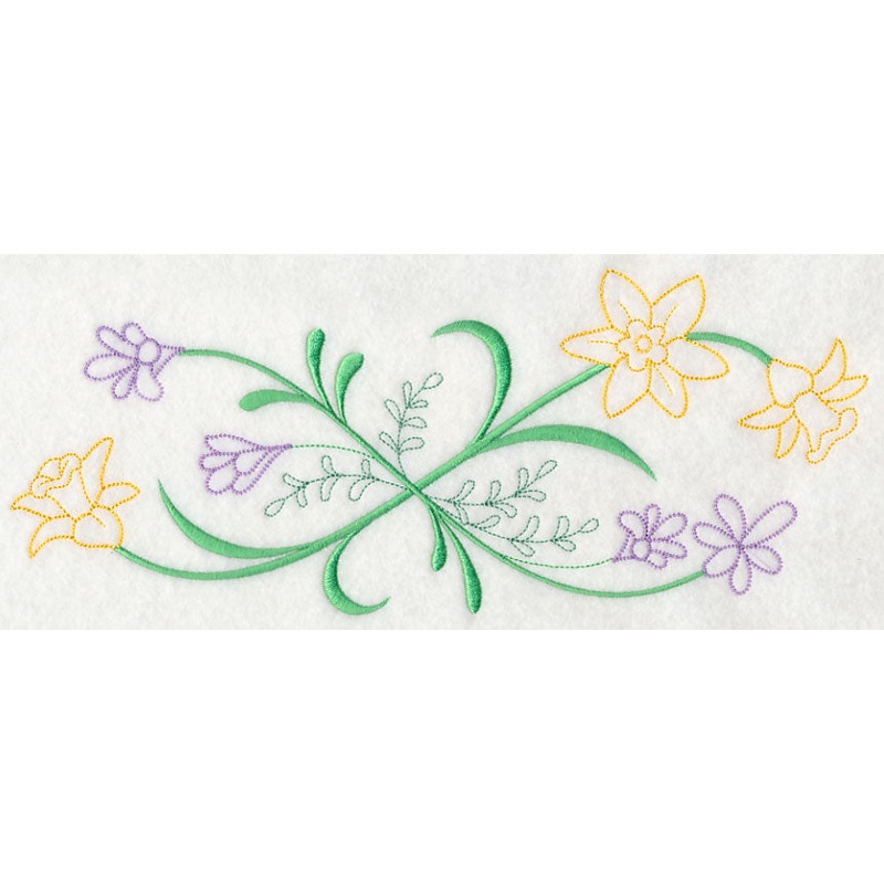 Blooming March Border (Vintage)