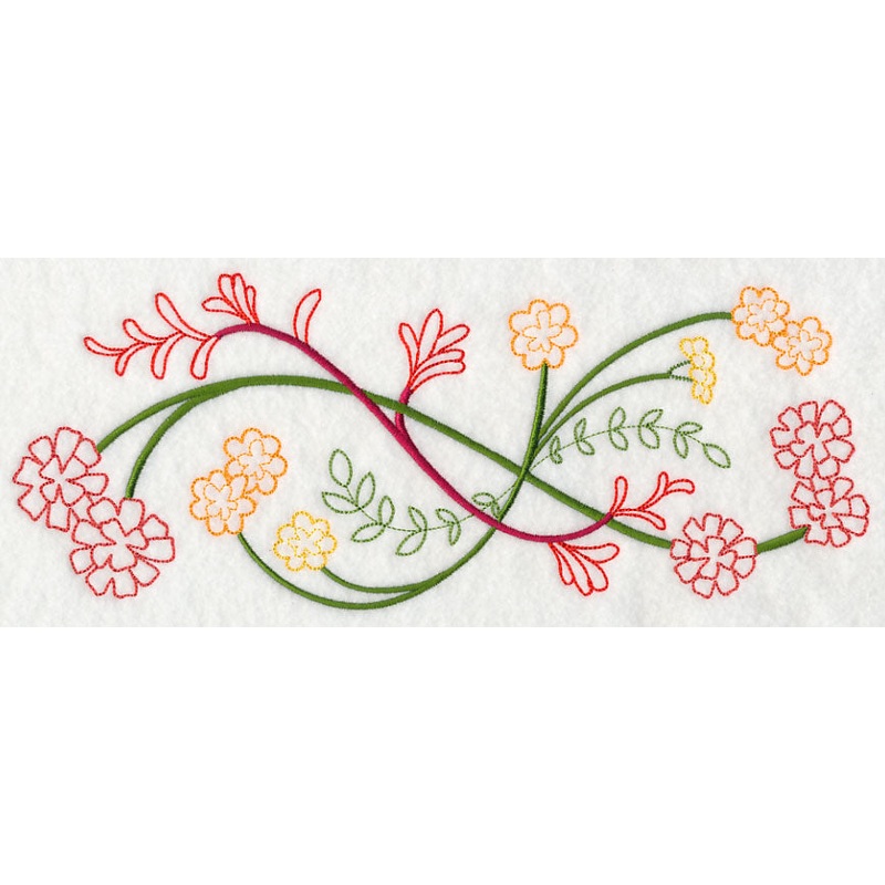 Blooming October Border (Vintage)