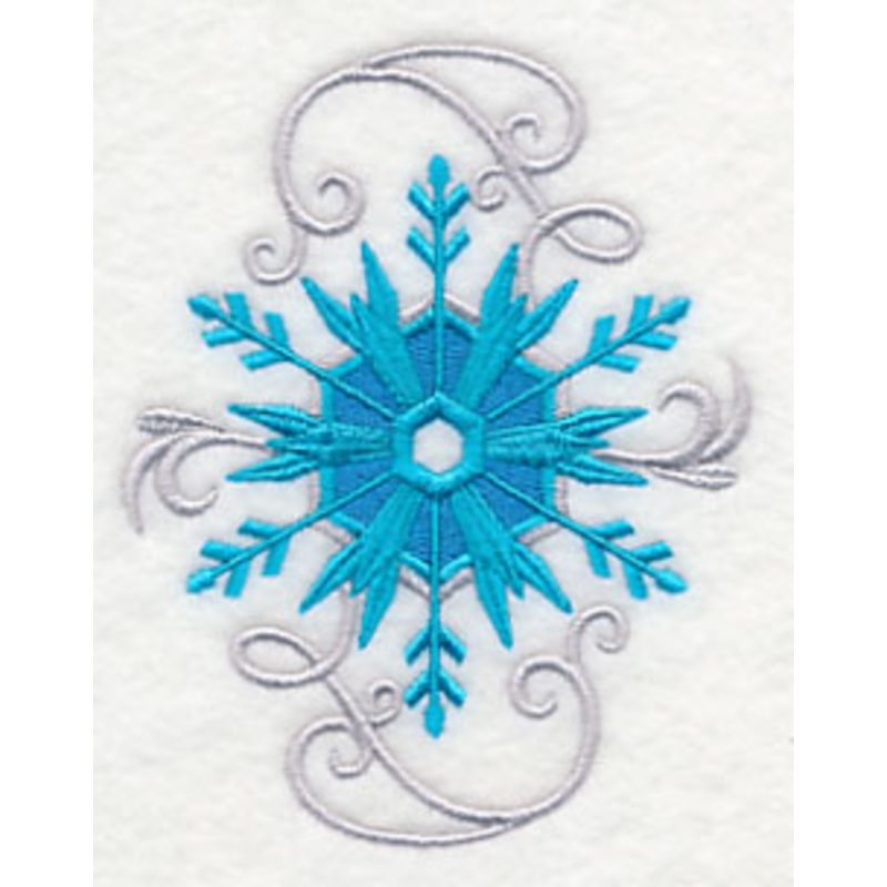 Frosty Filigree Snowflake|3.86″ x 3.05″ / 98.12mm x 77.48mm