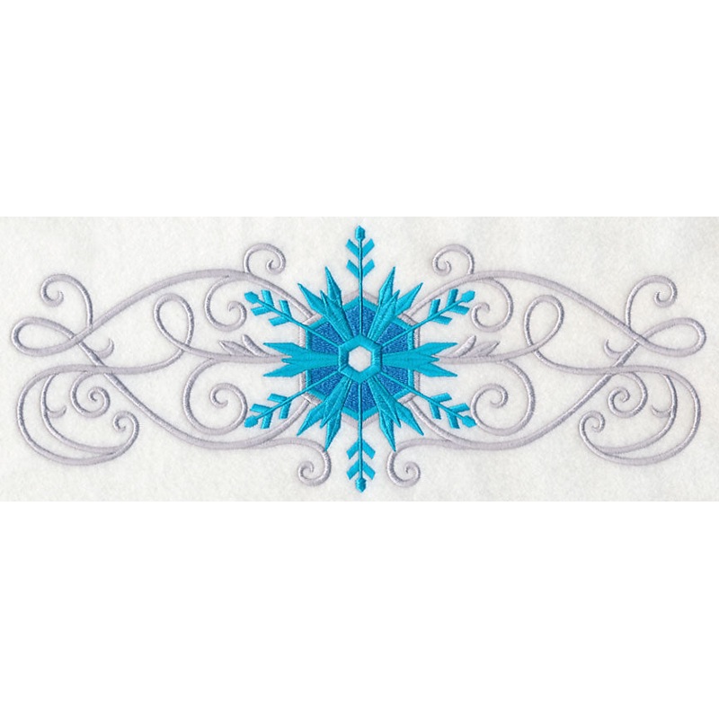 Frosty Filigree Snowflake Border