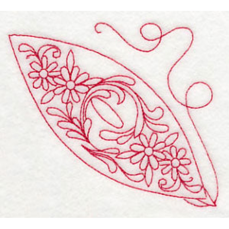 Tatting Shuttle 2 (Redwork)|3.43″ x 3.8″ / 87.01mm x 96.43mm|2.5″ x 2.78″ / 63.47mm x 70.52mm|All Sizes