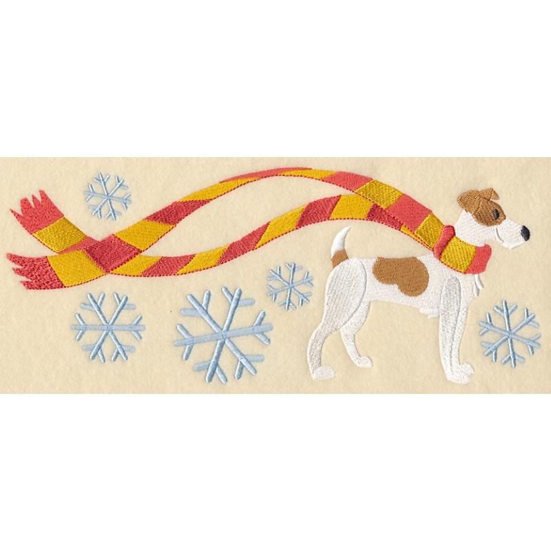 Wrapped Up in Winter Jack Russell Terrier