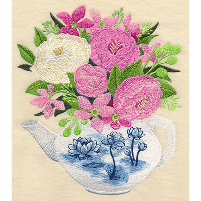 Blue Willow Tea – Pot with Flowers