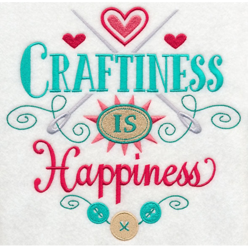 Craftiness is Happiness|7.78″ x 7.81″ / 197.67mm x 198.47mm|6.85″ x 6.88″ / 174.06mm x 174.74mm|5.86″ x 5.88″ / 148.88mm x 149.45mm|4.86″ x 4.88″ / 123.48mm x 124.02mm|All Sizes