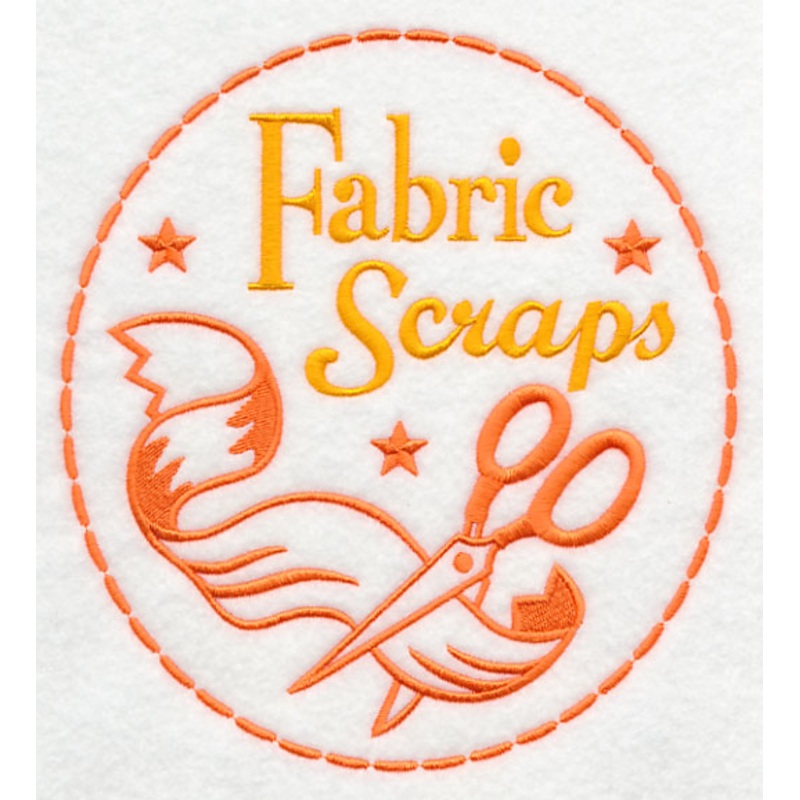 Crafty Notions Label: Fabric Scraps