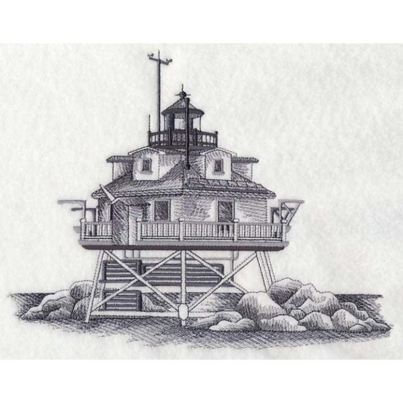 Thomas Point Shoal Lighthouse Sketch (Maryland)