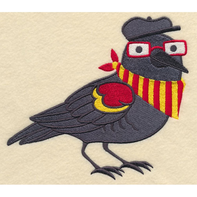 Brainy Blackbird in Glasses|5.87″ x 6.58″ / 149.05mm x 167.24mm|4.86″ x 5.45″ / 123.39mm x 138.45mm|3.44″ x 3.86″ / 87.43mm x 98mm|All Sizes