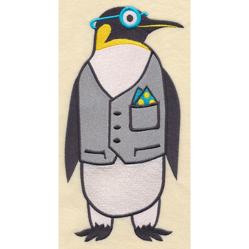 Brainy Penguin in Glasses|9.41″ x 4.69″ / 239.05mm x 119.19mm|6.86″ x 3.42″ / 174.22mm x 86.88mm|3.86″ x 1.93″ / 98.07mm x 48.94mm|All Sizes