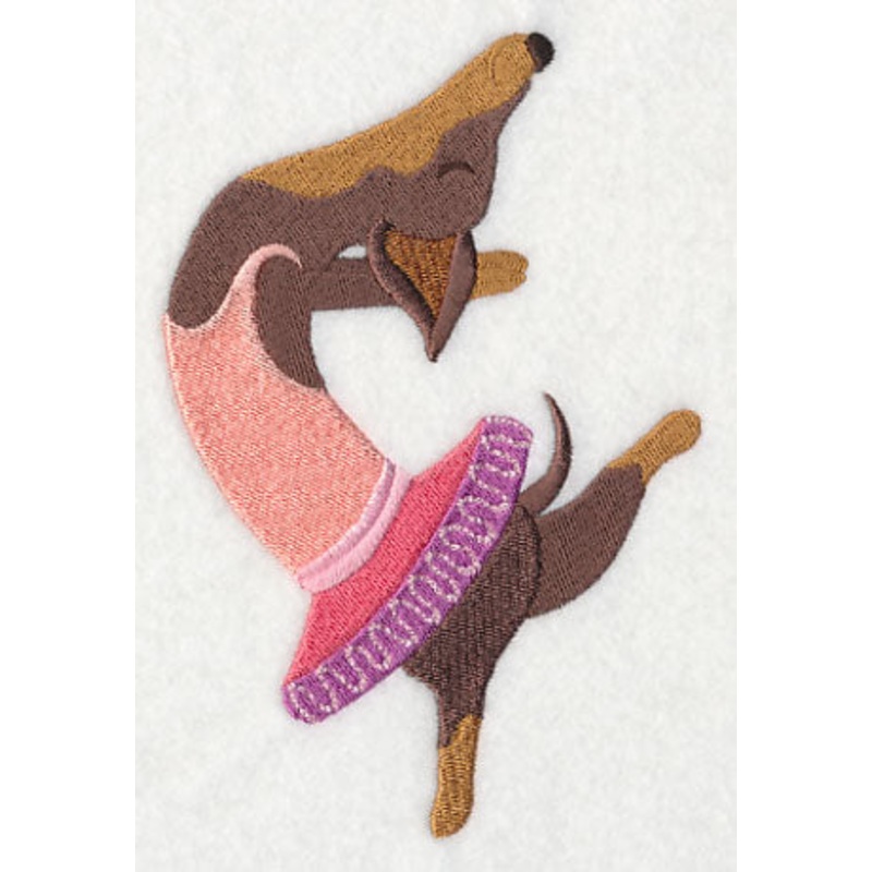 Dancing Dachshund Crescendo|5.98″ x 4.01″ / 151.82mm x 101.88mm|3.7″ x 2.49″ / 94.1mm x 63.26mm|All Sizes