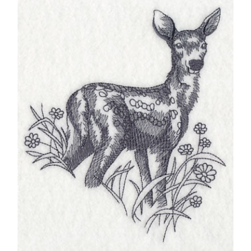 Spring Deer in Flowers|5.75″ x 4.89″ / 145.99mm x 124.18mm|3.89″ x 3.31″ / 98.81mm x 84.01mm|All Sizes