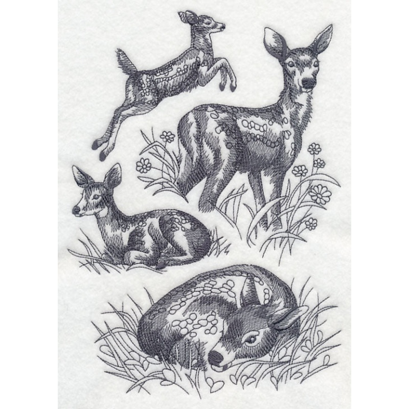 Spring Deer Sketch|9.71″ x 6.9″ / 246.64mm x 175.26mm|7.79″ x 5.54″ / 197.88mm x 140.6mm|6.83″ x 4.85″ / 173.39mm x 123.19mm|All Sizes