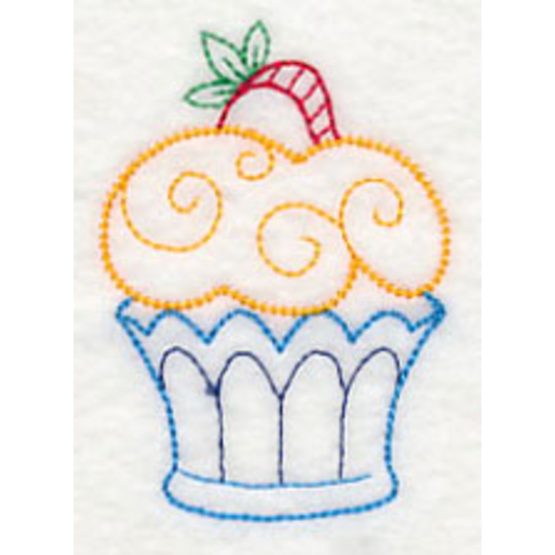 Sweet Cupcake with Strawberry (Vintage)