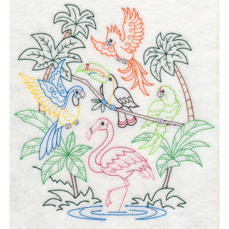 Tropical Bird Collage (Vintage)