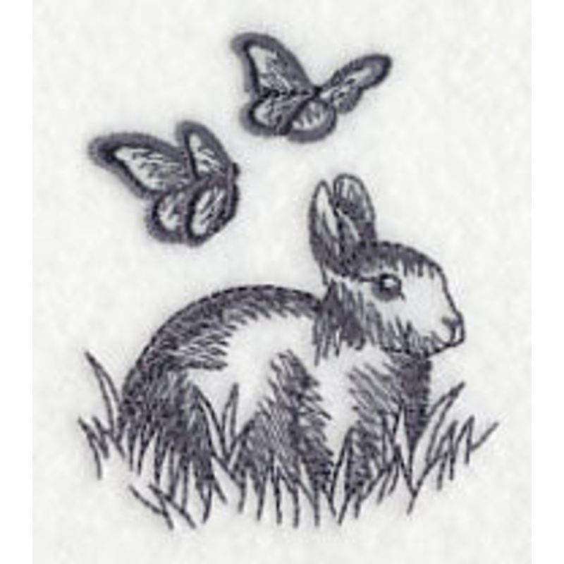 Bunny and Butterflies|2.58″ x 2.16″ / 65.53mm x 54.77mm|1.71″ x 1.42″ / 43.32mm x 36.15mm|All Sizes
