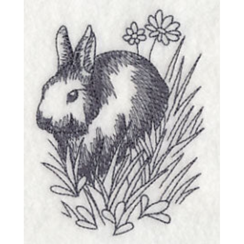 Bunny in Grass|3.58″ x 2.65″ / 90.83mm x 67.35mm|2.68″ x 1.99″ / 68.19mm x 50.63mm|All Sizes