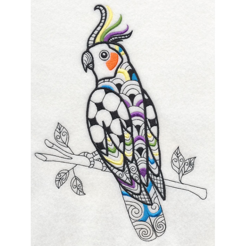 Cockatiel (Blackwork)|9.4″ x 6.9″ / 238.83mm x 175.24mm|7.81″ x 5.73″ / 198.26mm x 145.45mm|6.58″ x 4.83″ / 167.21mm x 122.67mm|3.86″ x 2.83″ / 98.13mm x 71.78mm|All Sizes