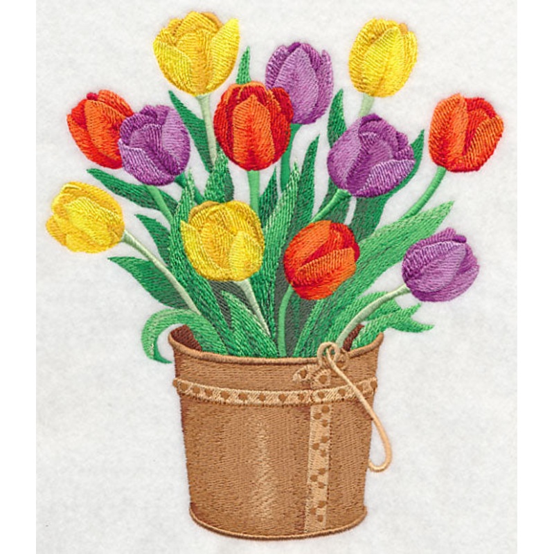 Spring Tulips in Pail|7.8″ x 6.77″ / 198mm x 171.87mm|6.79″ x 5.89″ / 172.44mm x 149.56mm|5.6″ x 4.86″ / 142.19mm x 123.37mm|All Sizes
