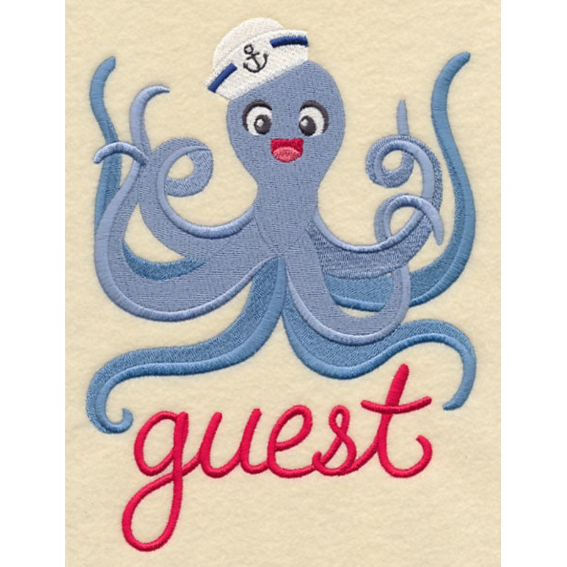 Splish Splash Octopus – Guest|7.81″ x 5.8″ / 198.33mm x 147.35mm|6.47″ x 4.81″ / 164.26mm x 122.08mm|3.78″ x 2.81″ / 96.08mm x 71.47mm|All Sizes