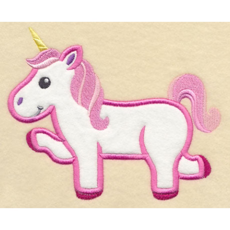 Spunky Unicorn (Applique)|4.85″ x 6.03″ / 123.12mm x 153.06mm|3.11″ x 3.88″ / 78.99mm x 98.59mm|All Sizes